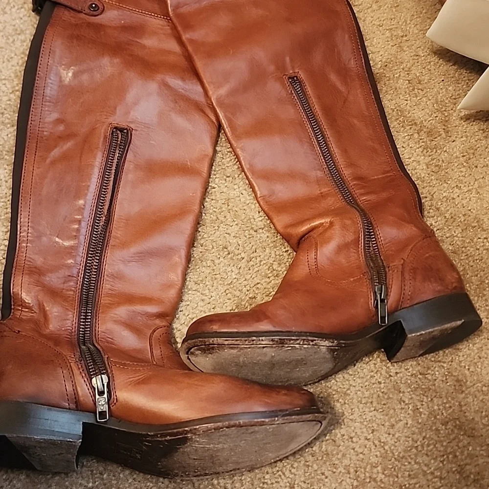 Frye Women's Mellisa Over the Knee Boots In Cognac W 5 1/2